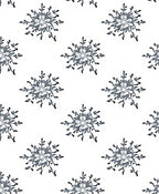 Chic Gray Snowflake Repeat Rug