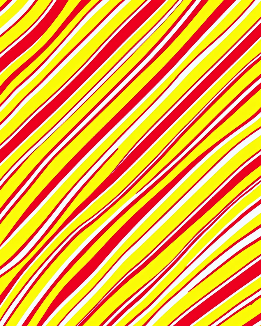 Bold Red Yellow Wavy Stripes Rug