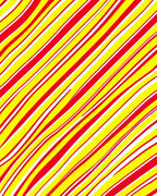Bold Red Yellow Wavy Stripes Rug