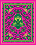 Vibrant Pink Bell Floral Garden Rug