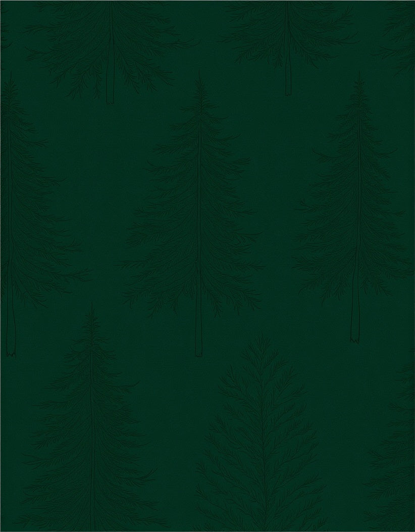 Dark Green Pine Forest Repeating Rug