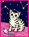 Whimsical Cat Constellation Night Rug