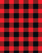 Bold Red Black Checkered Plaid Rug