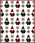 Festive Gnome Snowflake Pattern Rug