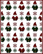 Festive Gnome Snowflake Pattern Rug