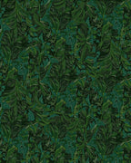 Emerald Green Lush Tropical Leaves Rug