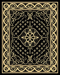Black Golden Celtic Knot Rug