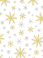 Golden Snowflake Scatter Rug