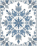 Blue And White Floral Medallion Rug