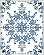 Blue And White Floral Medallion Rug