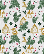 Gilded Foliage Holly Berry Branches Rug