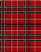 Classic Red Black White Plaid Rug