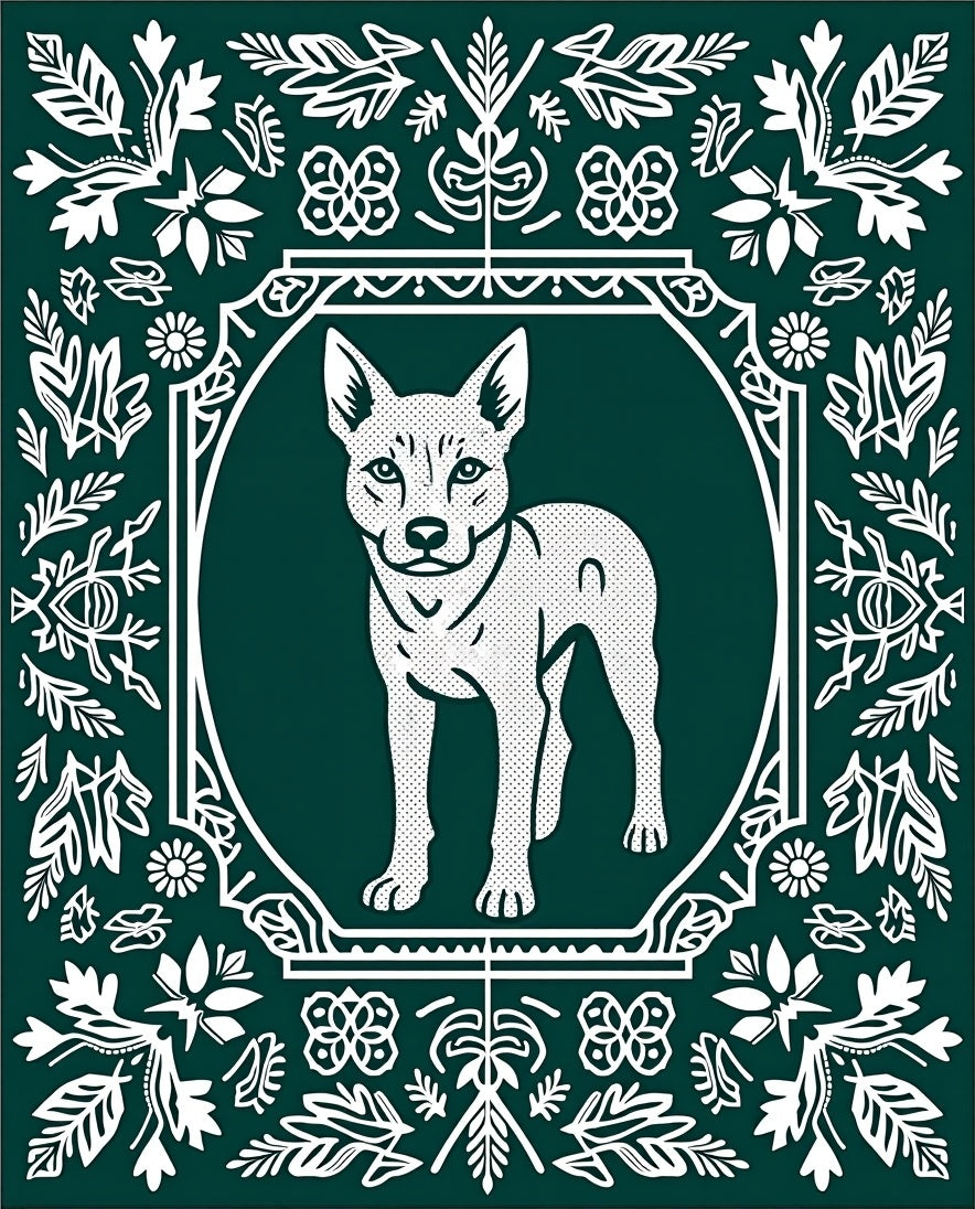 Emerald Forest Dog Medallion Rug
