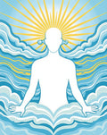 Radiant Sun Sky Wave Figure Rug