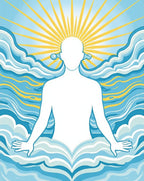 Radiant Sun Sky Wave Figure Rug