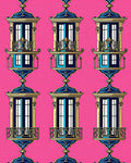 Grand Blue Balcony Ornate Repeating Rug
