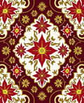 Deep Red Bloom Centerpiece Rug