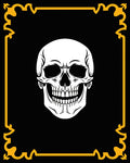 Black White Skull Gothic Border Rug