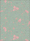 Vintage Pink Floral Vine Rug
