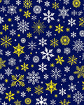 White Yellow Snowflake Holiday Snow Rug