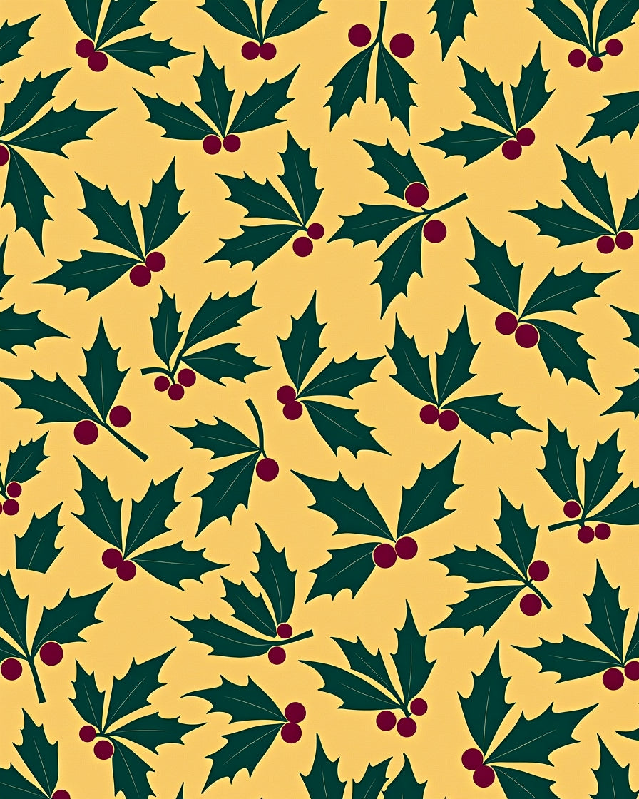 Golden Yellow Holly Berry Autumn Rug