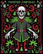 Gothic Skeleton Christmas Skull Medley Rug