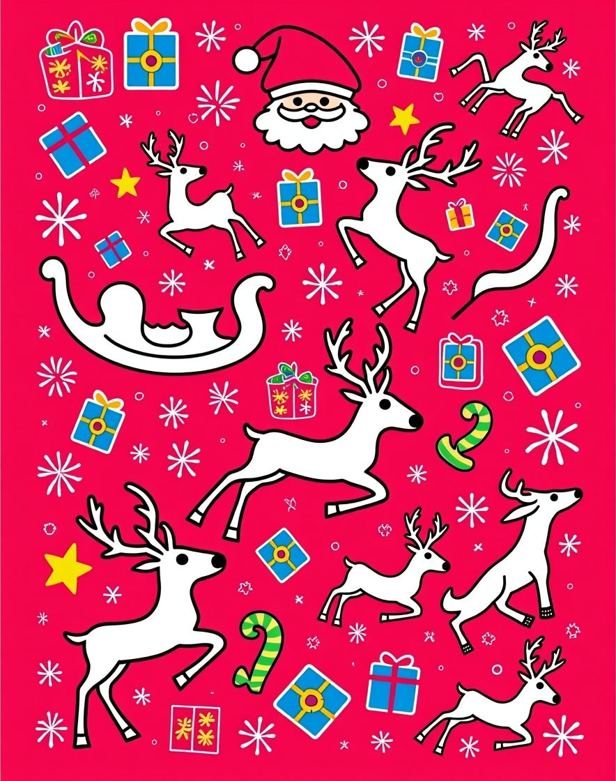 Merry Christmas Reindeer Gifts Sleigh Rug