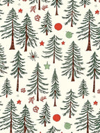 Festive Forest Scene Red Green Accent Rug