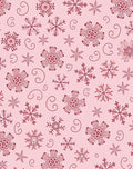 Pink Snowflake Swirls Collage Rug
