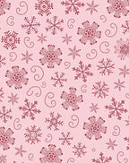 Pink Snowflake Swirls Collage Rug
