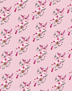 Whimsical Pink Unicorn Meadow Sketch Rug