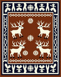 Rustic White Reindeer Forest Rug