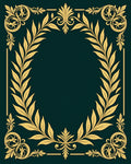 Gold Leaf Laurel Frame Rug