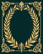 Gold Leaf Laurel Frame Rug
