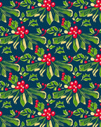 Festive Red Holly Berry Garland Rug