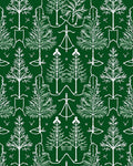 White Evergreen Forest Symmetry Rug