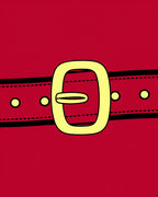 Classic Red Yellow Belt Buckle Rug