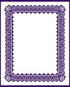 Deep Purple Ornate Laurel Frame Rug
