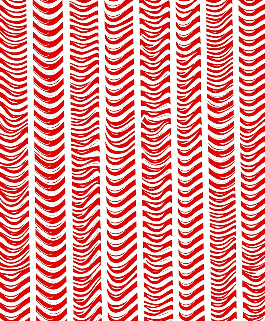 Crimson Waves Vertical Stripe Rug