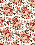 Blush Pink Rose Blossom Botanical Rug