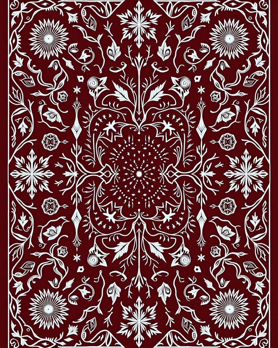 Crimson Botanical Garden Medallion Rug
