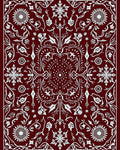 Crimson Botanical Garden Medallion Rug