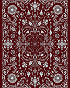 Crimson Botanical Garden Medallion Rug