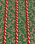 Red White Green Candy Cane Swirls Rug