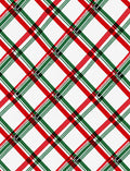 Diagonal Red Green White Tartan Rug