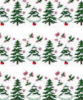 Frosted Evergreen Holly Berry Repeating Rug