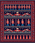 Folksy Crimson Soldier Navy Scene Rug