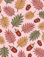 Autumn Oak Acorn Leaf Spaced Rug