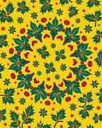 Golden Yellow Holly Berry Mandala Rug