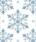 Winter Blue Snowflake Tile Rug